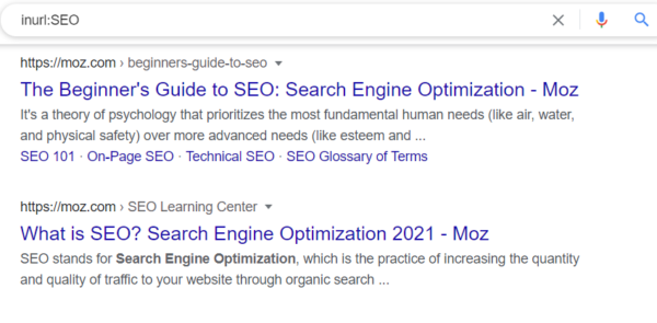 جستجوی seo در گوگل