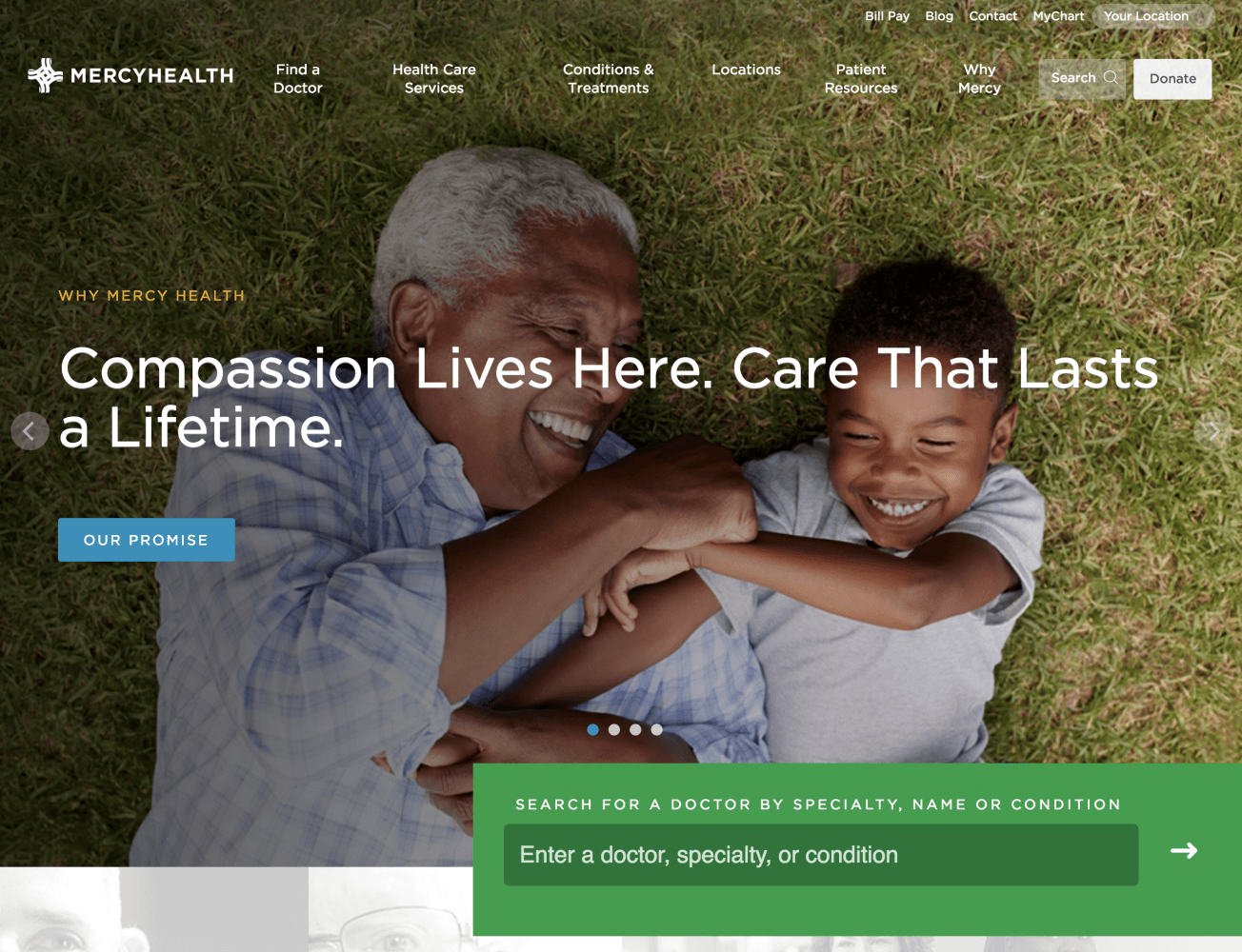mercyhealth-وبسایت‌های بهداشت و درمان در وردپرس